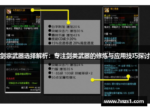 剑宗武器选择解析：专注剑类武器的修炼与应用技巧探讨